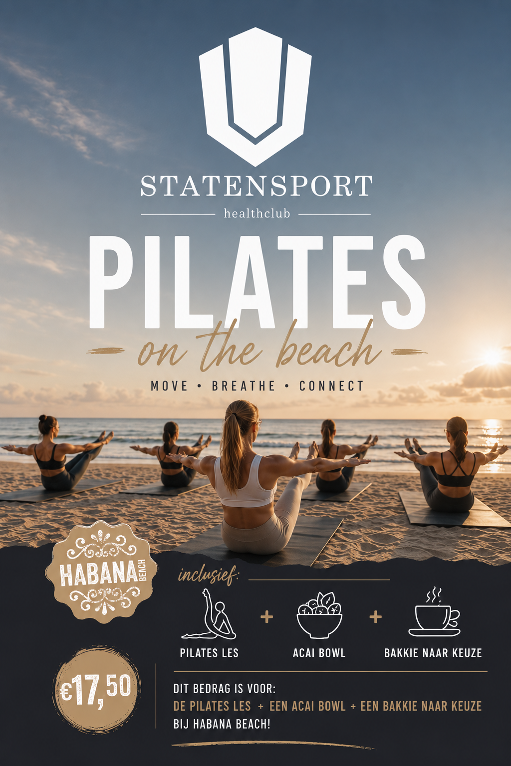 Pilates On The Beach 11 Juli 8.15 uur !
